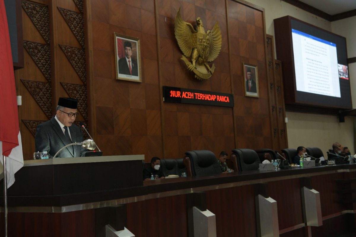 Pendapat Akhir Gubernur Terhadap Enam Raqan Aceh Prolega Prioritas