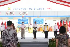 Presiden Jokowi Resmikan Jalan Tol Binjai-Langsa Seksi I Binjai-Stabat
