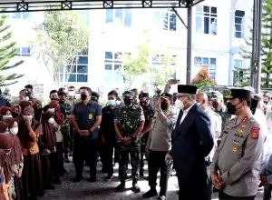 Kapolda Aceh Tinjau Vaksinasi Booster di Bener Meriah