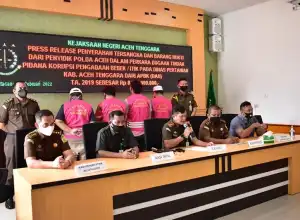 Kejari Aceh Tenggara Tahan Empat Tersangka Korupsi Rp8,8 Miliar