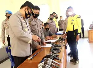 Dua Senpi Personil Polres Bener Meriah Diamankan