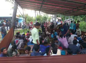 Pengungsi Rohingya di Bireuen Dipindahkan Ke Tenda Darurat