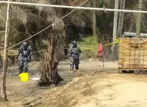 KSO Aceh Timur Kawai Energi Tinjau Lokasi Kebakaran Sumur Minyak di Peureulak 