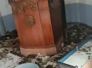 Mimbar Masjid di Tangse Terbakar