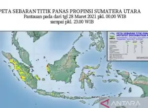 BMKG: Terpantau 62 Titik Panas di Sumatera Utara