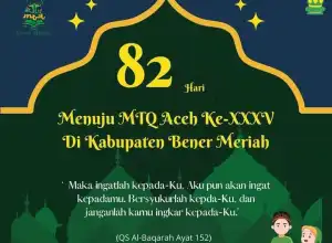 Hitung Mundur Pelaksanaan MTQ Aceh, Tuan Rumah Pasang Runing Text