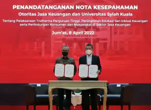 OJK dan USK Jalin Kerja Sama Literasi Keuangan