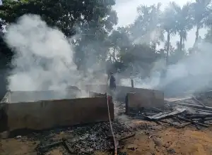 Satu Unit Rumah di Bener Meriah Hangus Terbakar