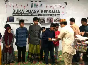 HMI dan KAHMI Lhokseumawe Santuni Anak Yatim 