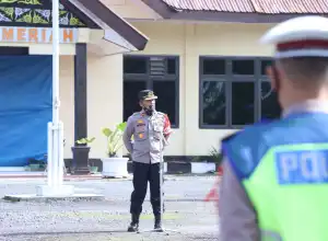 Polres Bener Meriah Gelar Apel Pergeseran Pasukan Operasi Patuh Seulawah 2022