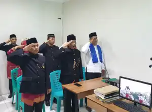 Pejabat Rutan Kelas IIB Tapaktuan Ikuti Upacara Hari Lahir Pancasila