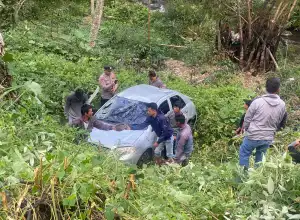 Toyota Vios Alami Kecelakaan Tunggal di Bener Meriah
