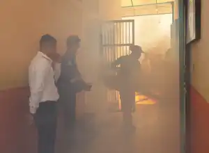 Terdapat Kasus DBD, Area Hunian Rutan Kelas IIB Tapaktuan di Fogging