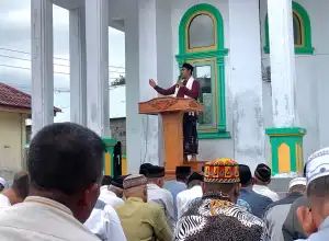Ikhsan Jufri Jadi Khatib Iduladha di Gampong Padang Sikabu Abdya