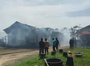 Kompor Meledak, Satu Unit Rumah di Lhokseumawe Ludes Terbakar