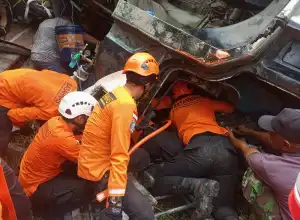 Truk Trailer Terjun ke Jurang di Seunapet, Sopir Tewas Terjepit