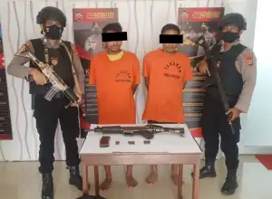 Polisi Bekuk Dua Pencuri Besi di Aceh Besar, Sepucuk Senpi Ikut Diamankan