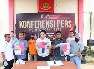 Polisi Ringkus Tiga Agen Judi Online di Aceh Utara
