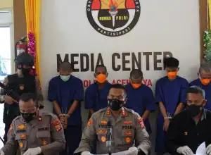 Polisi Ringkus Enam Pengedar Narkoba di Aceh Jaya