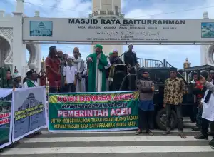 Tolak Konser Wali Band di Blang Padang, Kapsia Demo di Masjid Raya Baiturrahman