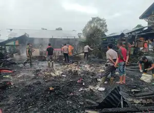 1 Unit Rumah Warga Bukit Wih Ilang Bener Meriah Ludes Terbakar