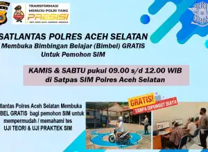 Pemohon SIM di Aceh Selatan Dapat Bimbel Gratis