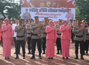1.497 Personel Polda Aceh Naik Pangkat