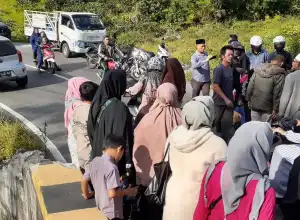 Dua Unit Sepmor Alami Kecelakaan Lalu Lintas di Jembatan Wih Konyel Bener Meriah 