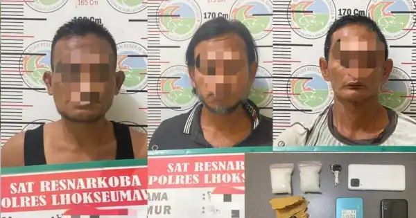 Polisi Bekuk Tiga Pengedar Sabu Sabu