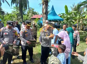Sambut Hari Bhayangkara ke-77, Polres Aceh Utara Bedah Rumah Warga