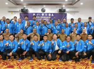 Sebanyak 34 Atlet Kopri Aceh Dilepas Ikuti Pekan Olahraga Nasional Korpri di Semarang