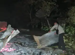 Satu Unit Rumah Berkonstruksi Kayu di Aceh Utara Habis Terbakar