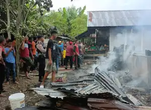Satu Unit Rumah di Aceh Utara Habis Terbakar Diduga Arus Pendek