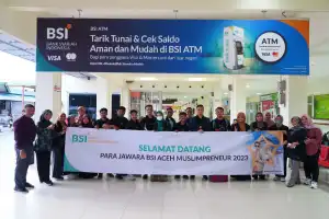 BSI Sambut Jawara Aceh Muslimpreneur di Bandara Internasional SIM