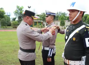 Kawal Pemilu, Polres Aceh Utara Gelar Pasukan Operasi Mantap Brata Seulawah
