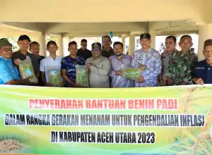 Pemerintah Salurkan Bantuan Benih Padi ke Petani 8 Kecamatan di Aceh Utara