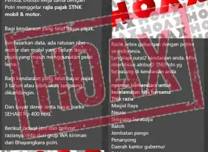 Polisi Pastikan Pesan WhatsApp Terkait Jadwal dan Lokasi Razia STNK adalah Hoaks
