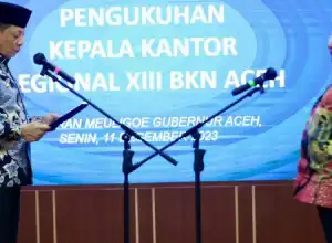 Achmad Marzuki Lantik Joko Subakti Sebagai Kepala Regional BKN Aceh