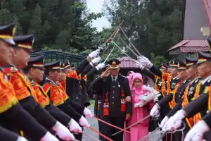 Enam Personel Polres Bener Meriah Purna Bakti