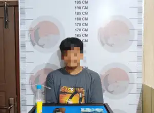 Seorang Pemuda Dibekuk Polisi Diduga Salahgunakan Sabu