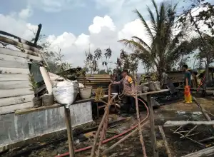 Rumah Semi Permanen di Aceh Utara Terbakar Jelang Lebaran
