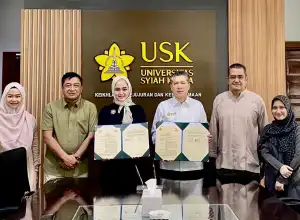 USK dan Amelia Aura Sinergi MoU Kerjasama Industri Batik Aceh