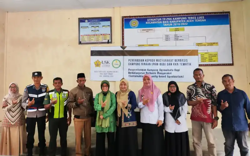 USK Bina Kampung Tebes Lues Jadi Destinasi Agrowisata Kopi