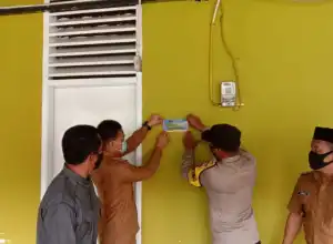 Aceh Jaya Pasang Stiker di Rumah Warga yang Telah Divaksin
