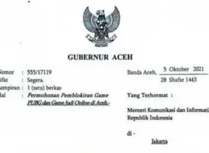 Gubernur Aceh Minta Menkominfo Blokir Situs PUBG dan Game Judi Online
