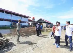 Bagian Belakang Pasar Al Mahirah Terjadi Genangan Air Musim Hujan