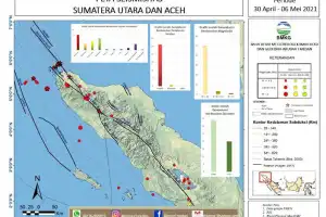 Sepekan Terakhir Terjadi 54 Gempa di Aceh-Sumut