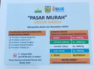 Jelang Ramadhan, Pemko Banda Aceh Gelar Pasar Murah