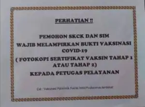 Polda Aceh: Urus SKCK SIM Perlu Bukti Vaksinasi Itu Hoaks