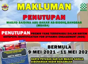 Dua Masjid di Kuala Lumpur Ditutup Beresiko Tularkan Covid-19